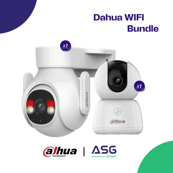 Experience unparalleled security with the Dahua WiFi Security Camera Bundle featuring dual high-definition 3MP cameras with advanced AI detection technology. This complete wireless surveillance system offers crystal-clear 2560x1440 resolution, smart motion tracking, night vision with color capability, and two-way audio communication. Perfect for home security, business surveillance, and baby monitoring, this easy-to-install bundle provides 360° coverage with proactive deterrence features and mobile app control. Monitor what matters most with Dahua's professional-grade security solution that works seamlessly across multiple devices and offers reliable 24/7 protection.