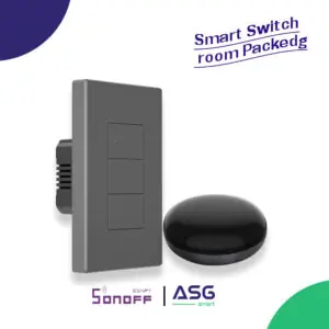Elevate your home to a new level of intelligence with the Sonoff Smart Control Bundle in Gray. This bundle includes a three-button smart light switch and a universal infrared (IR Blaster) remote control. You can now control multiple lighting lines in your room, in addition to air conditioners and televisions, all from one place. The modern gray design adds a touch of elegance to any decor, making it the perfect choice for young people seeking both technology and aesthetics. Enjoy absolute comfort and complete control over your environment with a smart and innovative lifestyle. Easy to install and use, it provides you with a seamless and comfortable smart home experience.